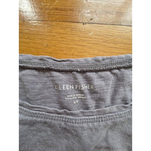 Eileen Fisher Hemp Organic Cotton Twist Scoop Top Neck Shell Gray S/P A001081 - Picture 5 of 9